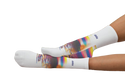Aloha  Sunset Crew Socks, White