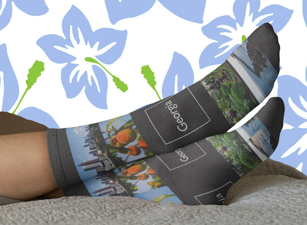 Georgia Crew Socks, Black