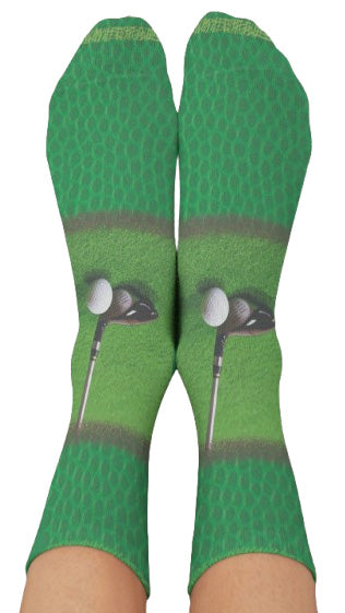 Golf Club Crew Socks, Green