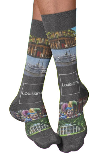 Louisiana Crew Socks, Black