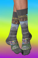 Louisiana Crew Socks, Black