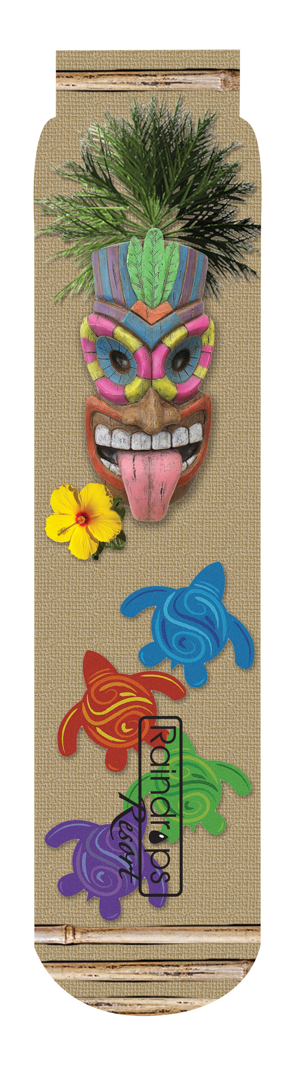 Tiki Socks Crew Socks, Tan, Multi