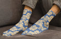 Tiki Fever Socks Crew Socks, Blue