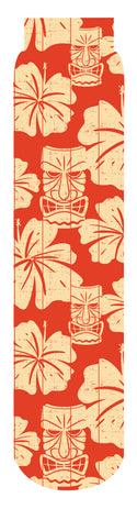 Tiki Fever Socks Crew Socks, Red