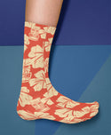 Tiki Fever Socks Crew Socks, Red