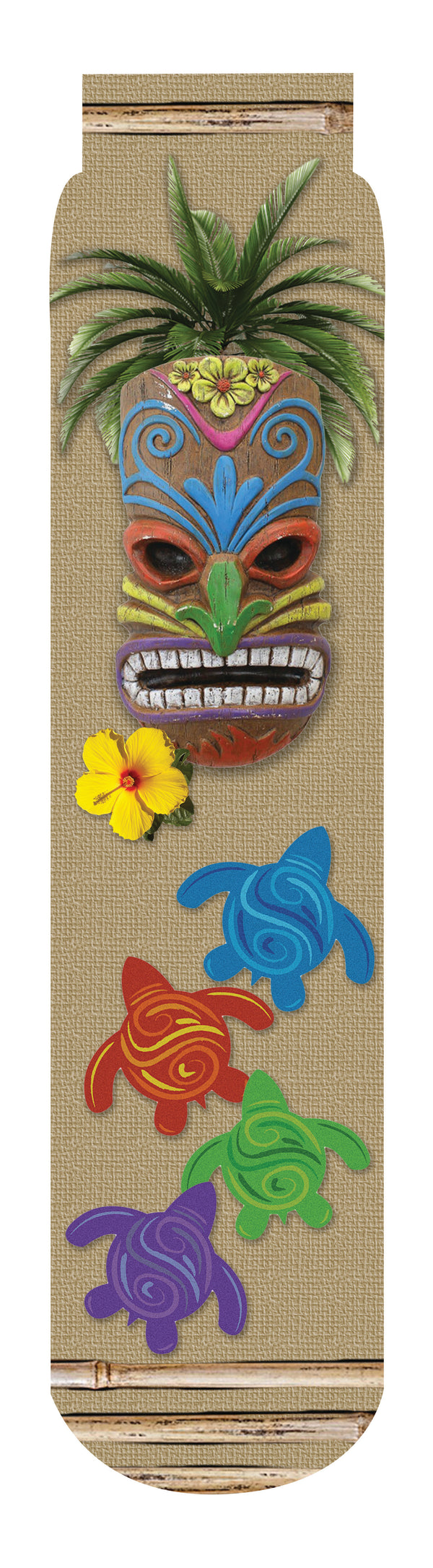 Tiki Socks Crew Socks, Tan, Multi