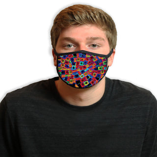 Abstract Neon Cool Shield Face Mask