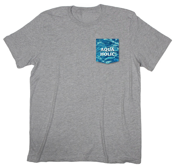 "Aquaholic" Pocket T-shirt