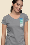 Ripped Rags Beach "I Believe in Destiny" Women's V-neck T-shirt