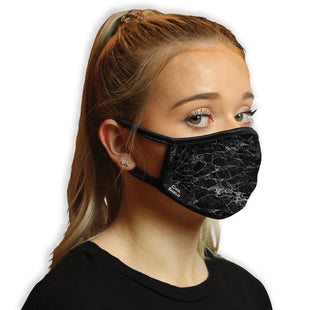 Black Marble Cool Shield Face Mask