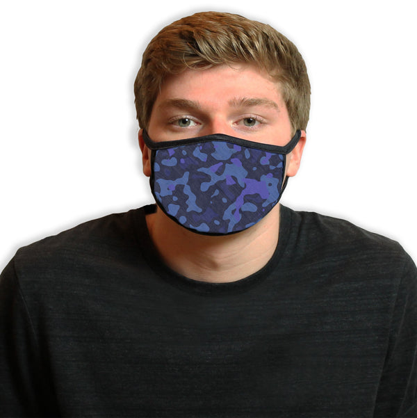 Blue Camo Cool Shield Face Mask