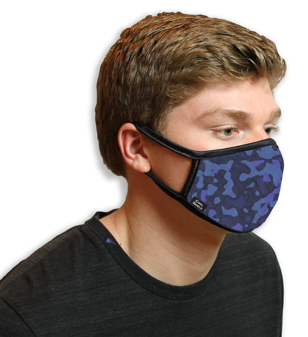 Blue Camo Cool Shield Face Mask