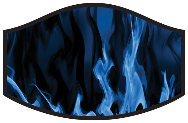 Blue Flames Cool Shield Face Mask