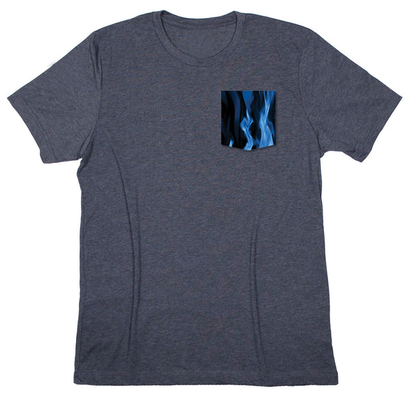 Blue Flames Pocket T-shirt