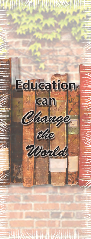 Ripped Rags Books "Education can Change the World" Women's V-neck T-shirt, White, Athletic Grey, Black