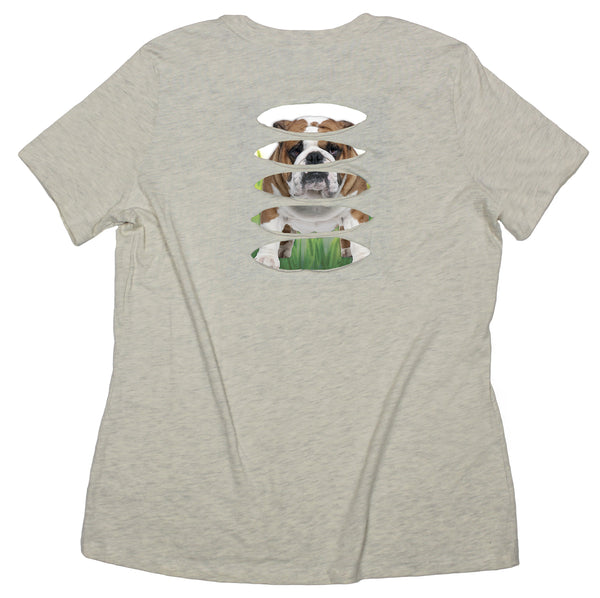 Brave Bulldog Women's Ripped T-shirt