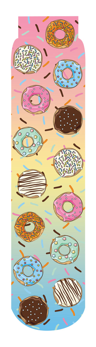Crazy Donuts Crew Socks, Pastel Multi