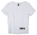 Ripped Rags Driftwood Overturn "Doubt" Women's Cropped Baby T-shirt, White, Athletic Grey, Black