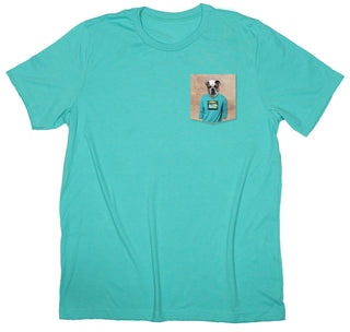 Duke Surfing Dog Pocket T-shirt