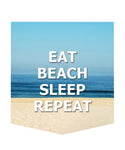 "Eat Beach Sleep Repeat" Pocket T-shirt