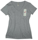 Ripped Rags Flamingo Love Women's V-neck T-shirt, Raspberry, Black, Athletic Grey