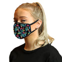 Floral Fantasy Dark Cool Shield Face Mask