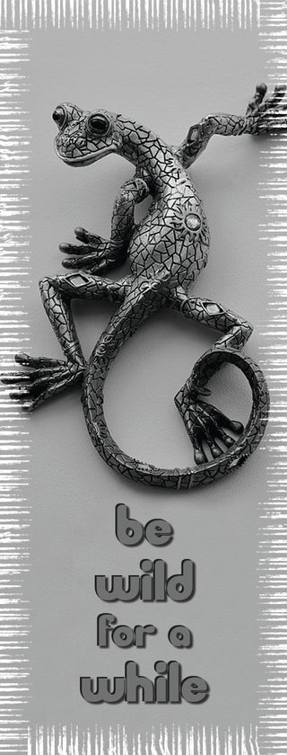 Ripped Rags Gecko "Be Wild for a While" Women's V-neck T-shirt, Black, Athletic Grey, White