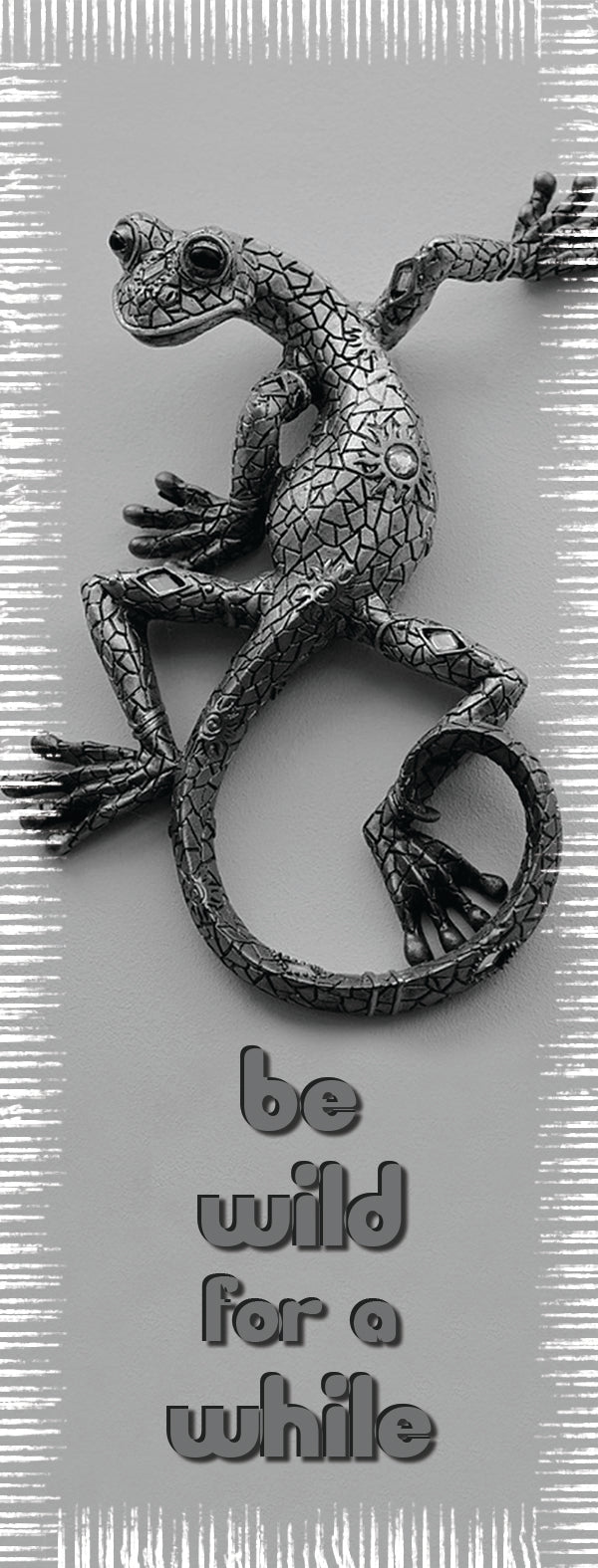 Ripped Rags Gecko "Be Wild for a While" Women's V-neck T-shirt, Black, Athletic Grey, White