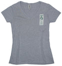 Ripped Rags Gecko "Be Wild for a While" Women's V-neck T-shirt, Black, Athletic Grey, White