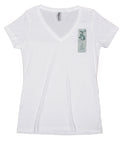 Ripped Rags Gecko "Be Wild for a While" Women's V-neck T-shirt, Black, Athletic Grey, White