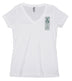 Women's White V-neck