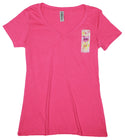 Ripped Rags Heart on Fire "Love"  Women's V-neck T-shirt, Lilac, Raspberry, Black