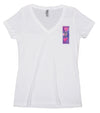 Women's White V-neck