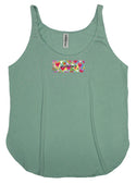 Hearts and Flowers "You will Make It" Women's Frayed Patch Tank Top