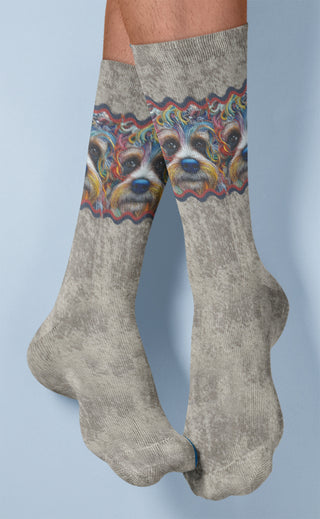Hot Doggin' Socks Crew Socks, Grey