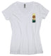 Women's White V-neck