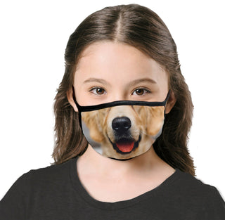 Kids Dog Smile Cool Shield Face Mask