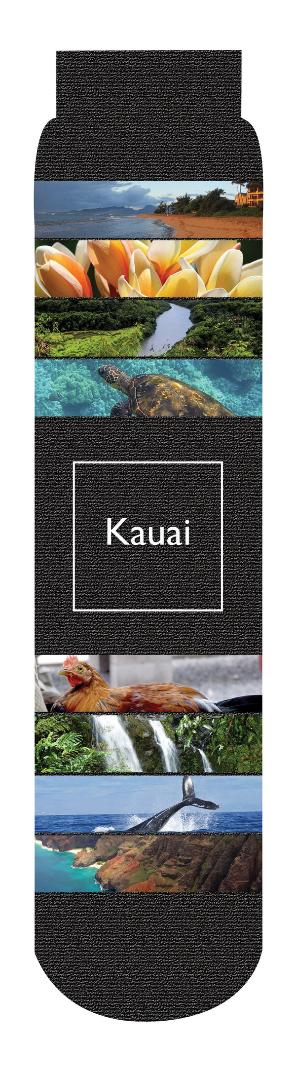 Kauai Island Crew Socks, Black