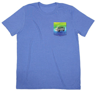 Living the Dream VW Bus Pocket T-shirt