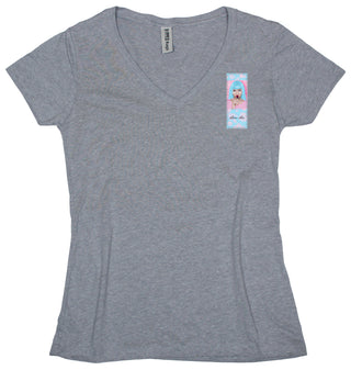 Buy womens-athletic-grey-v-neck Lollipop &quot;Love this&quot; Women&#39;s Frayed Patch T-shirt