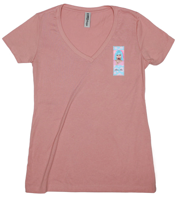 Lollipop "Love this" Women's Frayed Patch T-shirt