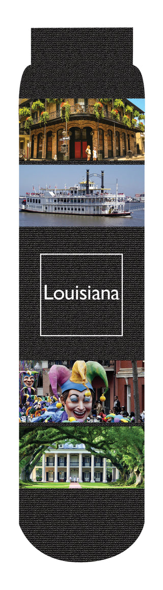 Louisiana Crew Socks, Black