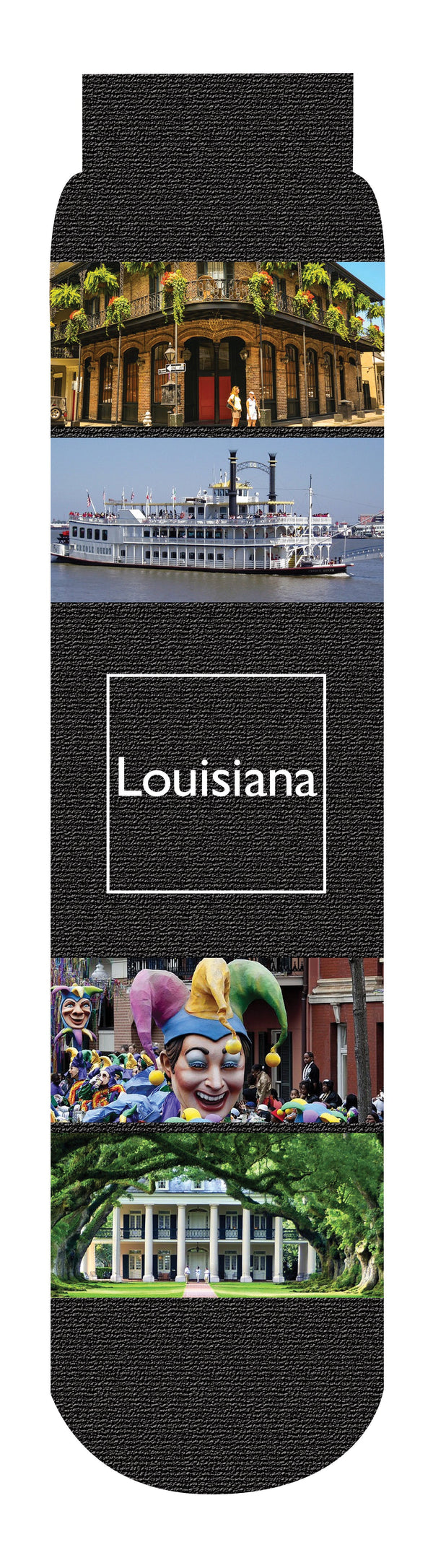 Louisiana Crew Socks, Black