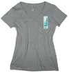 Women's Athletic Grey V-neck