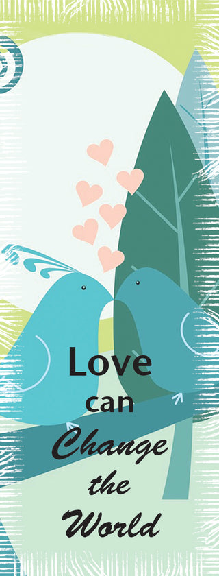 Ripped Rags Lovebirds "Love can Change the World" Women's V-neck T-shirt