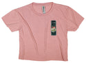 Ripped Rags MaiTai Women's Cropped T-shirt, Desert Pink, Charcoal
