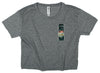 Women's Charcoal Crop Top