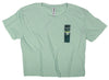 Women's Stonewash Green Crop Top