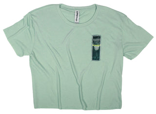 Buy womens-stonewash-green-crop-top Ripped Rags Margarita Women's Cropped T-shirt, Stonewash Green, Black