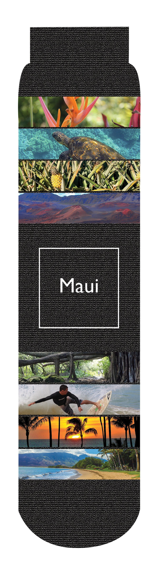 Maui Island Crew Socks, Black